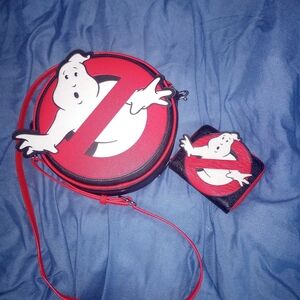 Loungefly Red and Black Ghostbusters Crossbody Bag
